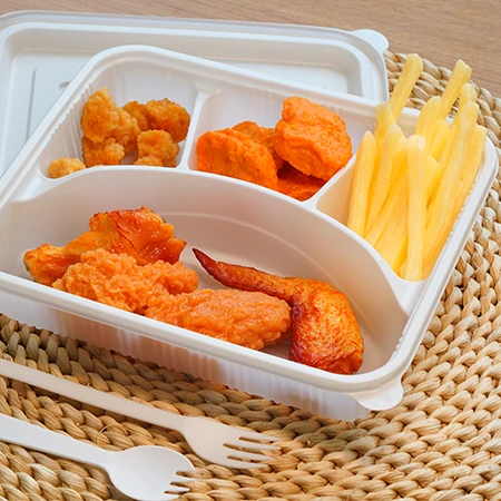 eSUN Manufacture 750ML Single Grid CPLA Lunch Container Box with Lids