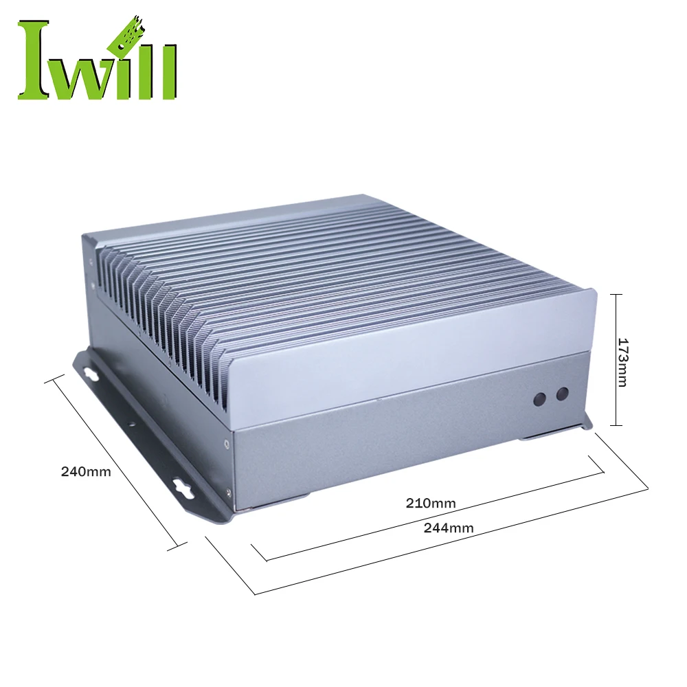 Iwill  Fanless vPro industrial computer ipc IBOX708C industrial pc i3 gen3 with 3LAN 6COM Dual 4G LTE Support RS422/RS485