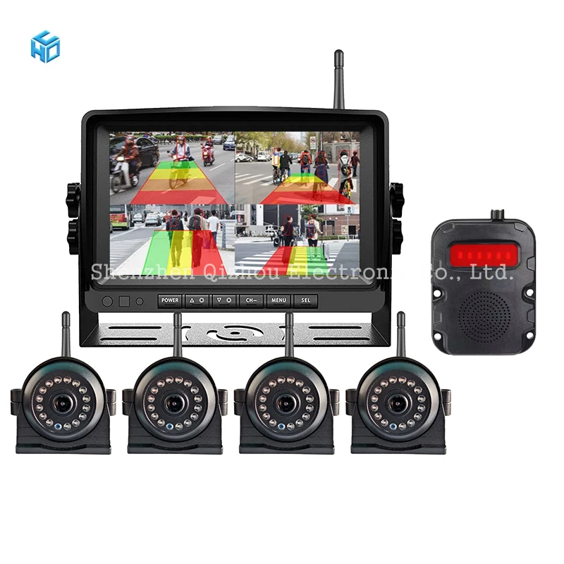 Truck 2CH 7 Inch 1024*600 IPS Display Reverse Camera Video Recorder Wireless 720P AI BSD Blind Spot Detection AHD DVR Monitor