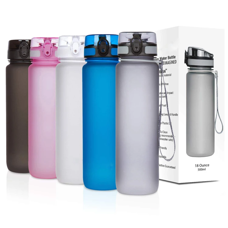Hot Sale Outdoor Sports Portable Fitness Kettle TRITAN Material Bouncing Cover Sports Water Bottle