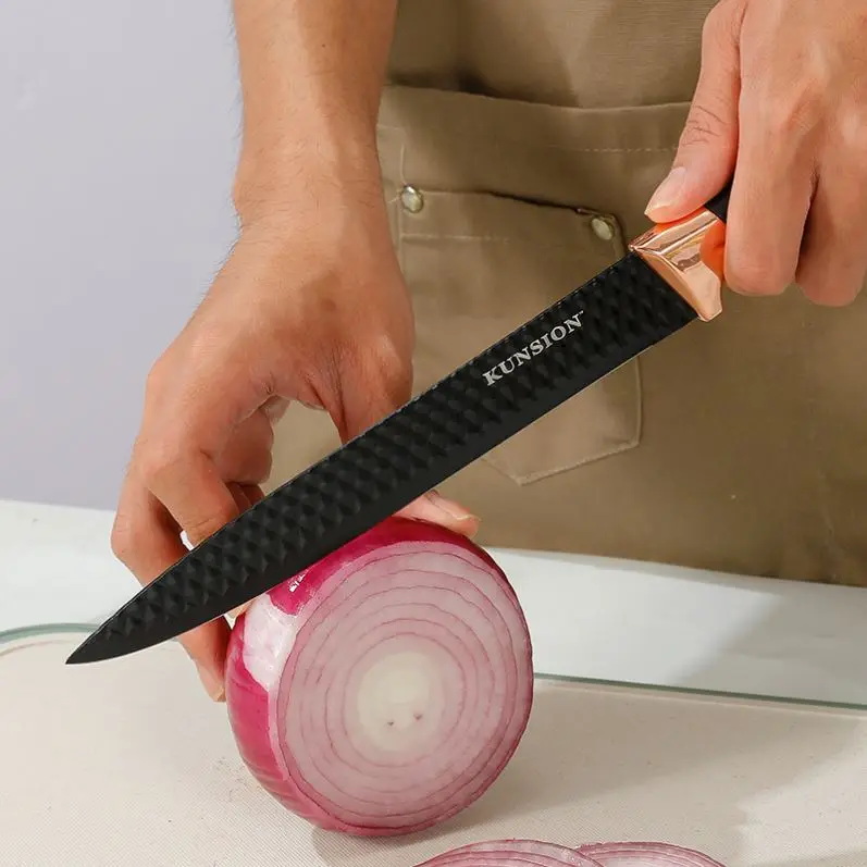 6pcs Nordic Color Home Kitchen Stainless Steel Accessories Chef Meat Chopping Knife Set