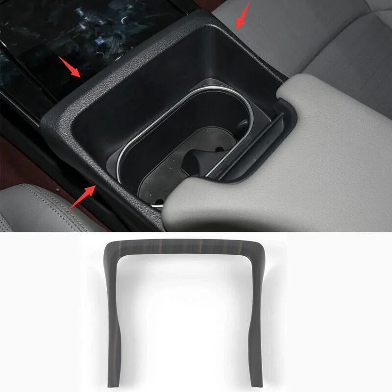 Car ABS carbon fiber interior parts suitable for Toyota Bz4x wood grain water cup decorative frame