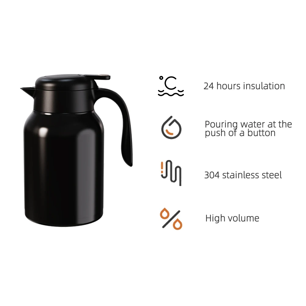 Vacuum Coffee Pot 304 Stainless Double Walled Teapot Manufacturer Insulated Kettle Water Coffee Thermos