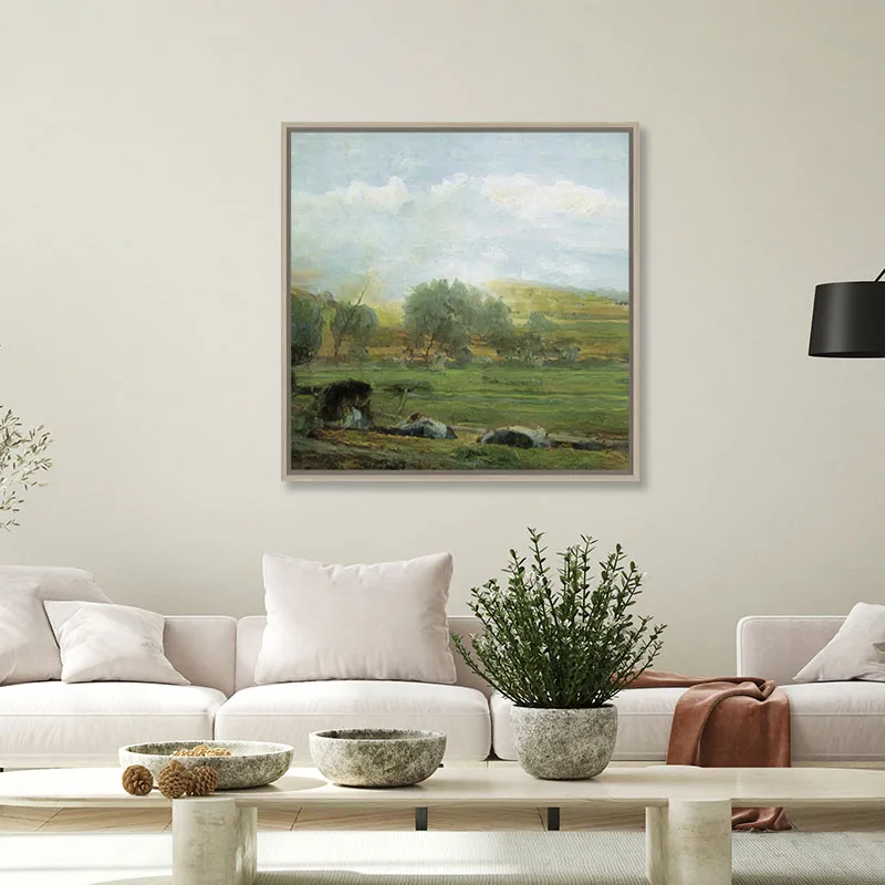 Handmade Paintings Foreign Trade Hot-Selling House Landscape Painting Oil Paint Home Decoration Painting