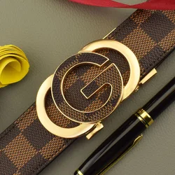 Wholesale Custom Fashion Lxurury Automatic Buckle Belt Business Men Genuine Leather Belts