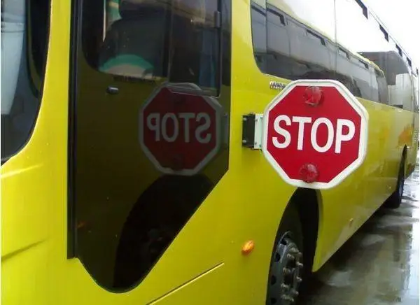 Automatic Electronic Stop Sign on School Bus