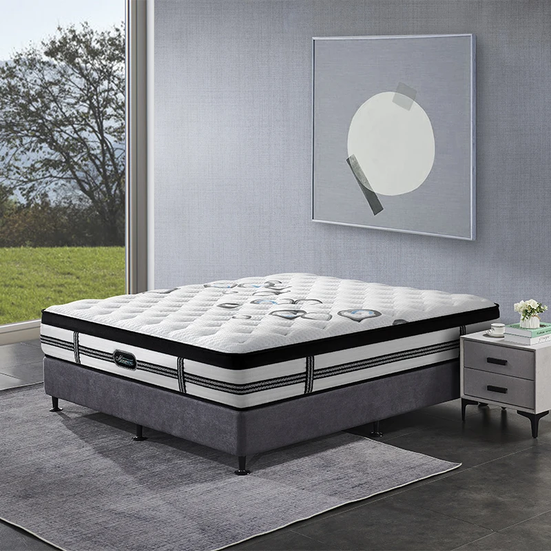 Queen size high density foam pocket spring bed mattress in a box manufacturers