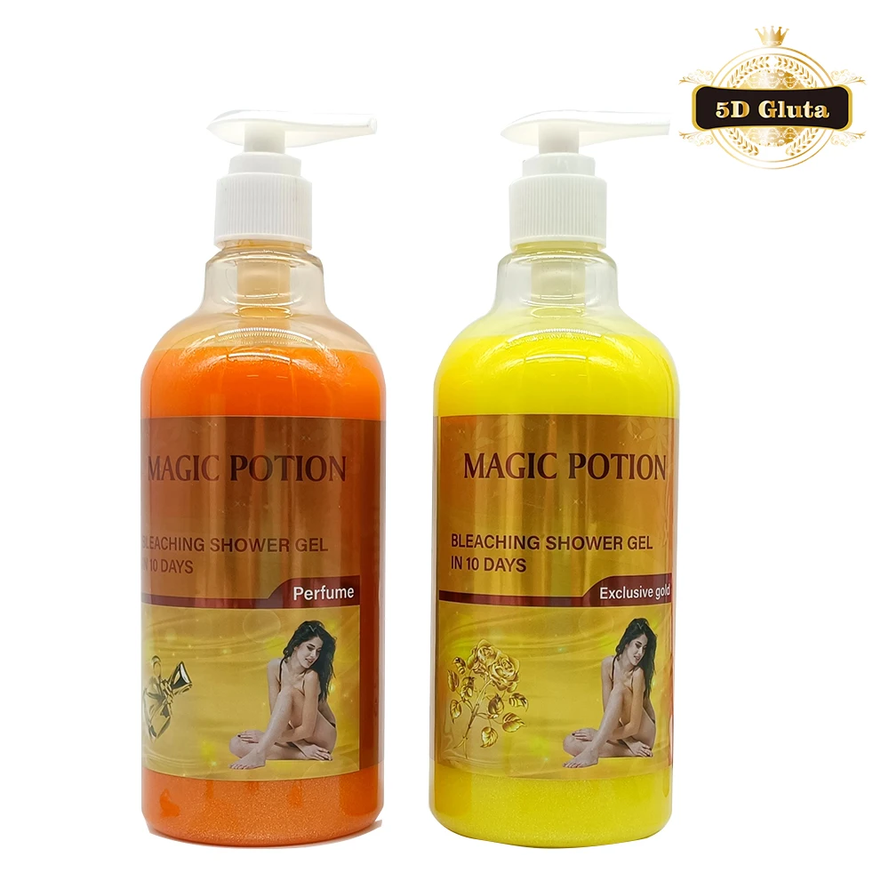 MAGIC POTION Отбеливание за 10 дней 5D GLUTA парфюм и эксклюзивный Золотой влагоотбеливающий гладкий гель для душа кожи