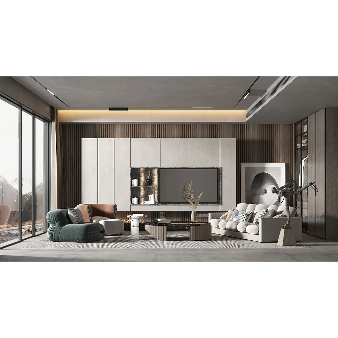 Internet celebrity rock slab TV background wall tile marble material large slab modern simple living room TV wall decoration