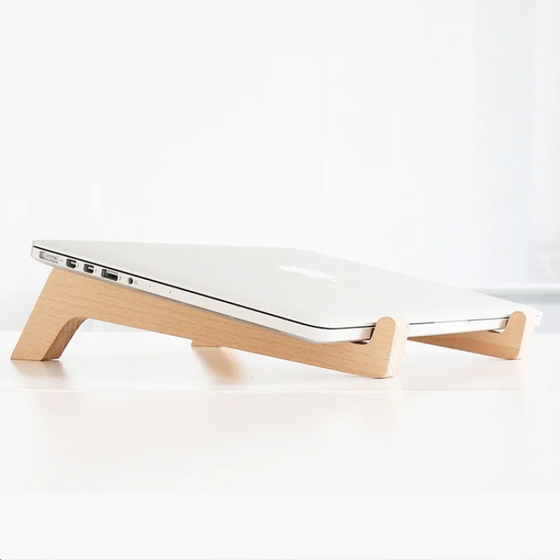 Wood Universal Laptop Stand Cooling Bracket and Detachable Wooden Holder Mount for Notebook Macbook Pro Air IPad Pro