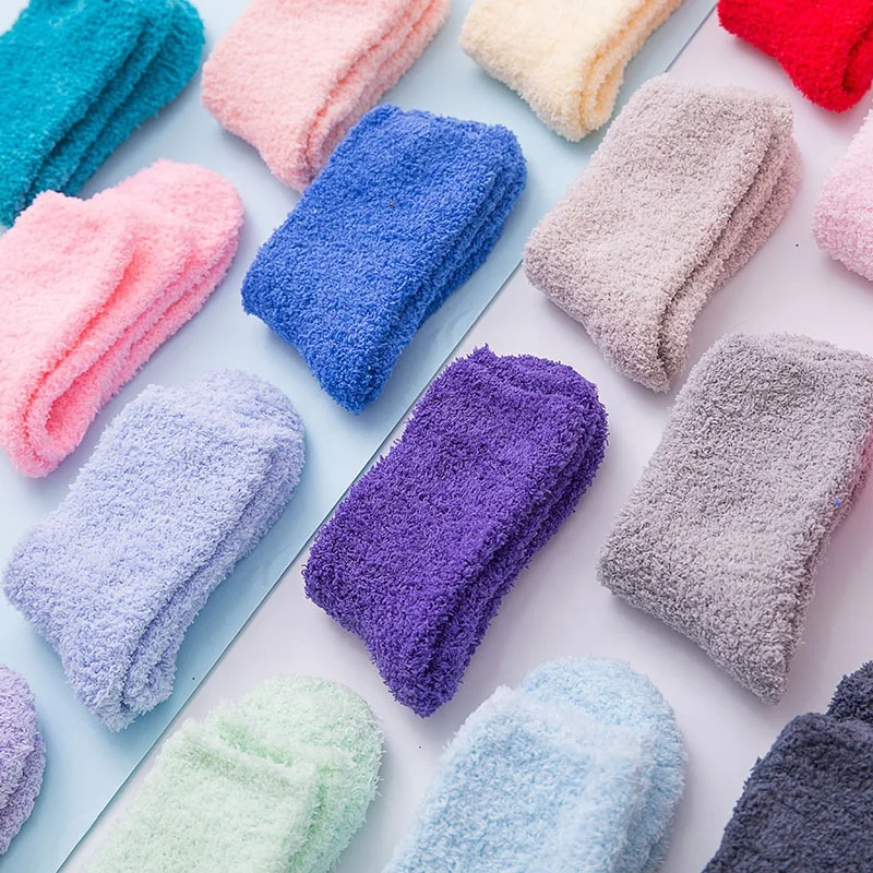Super Soft Thick Warm Plush Fluffy Slipper Sock Women Casual Sleeping Fuzzy Cozy Socks