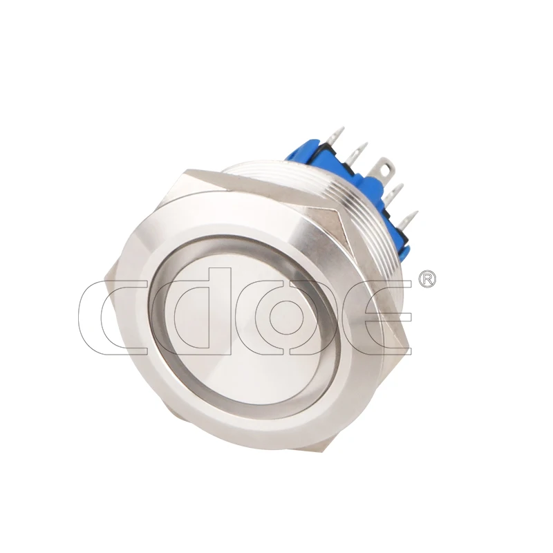 28MM 1no1nc flat round illumination momentary colorful light lock starting switch pin button metal