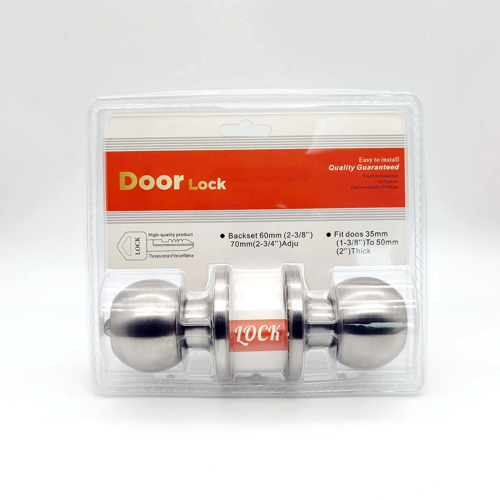 Commercial Cylindrical Entrance Privacy Bedroom Interior Knob Lock Main Door Safe Locks