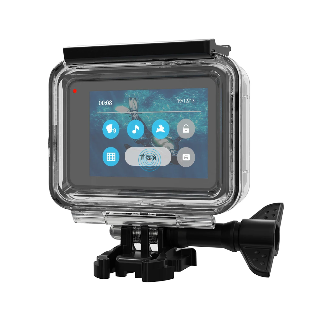 Водонепроницаемый чехол для GoPro Hero 8, черный защитный чехол с сенсорным экраном для подводной съемки, 2020