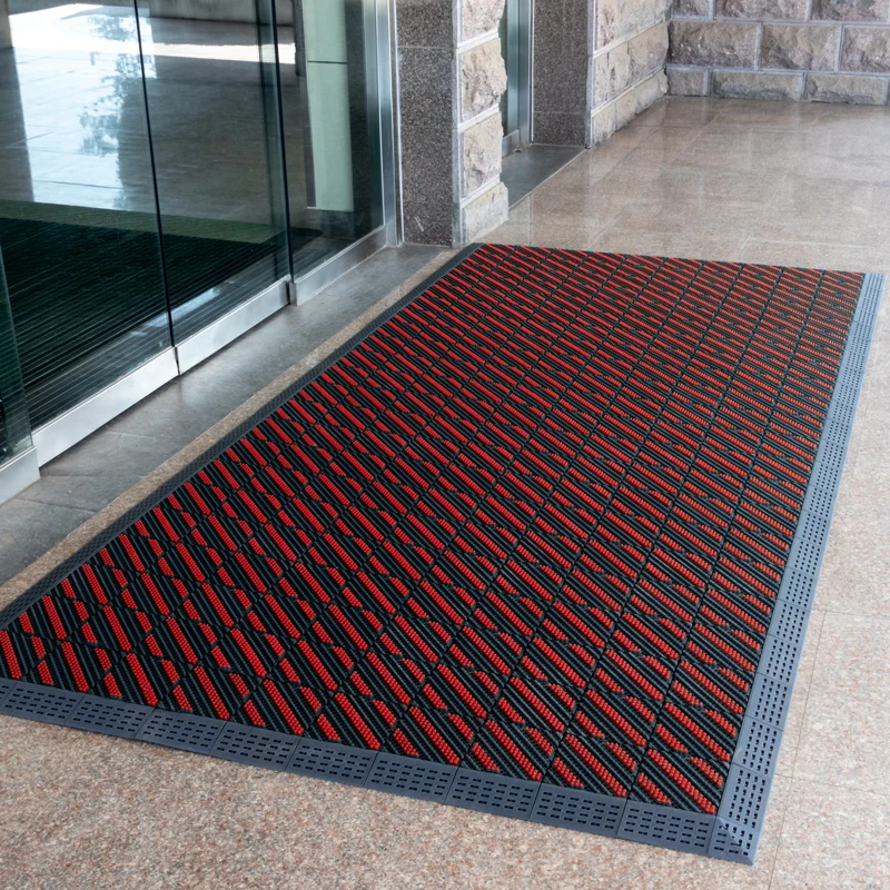 Clean Power EVA Interlocking Puzzle Doormat Anti Slip Matting Scrap Snow Modular Tiles Outdoor Entrance Mat