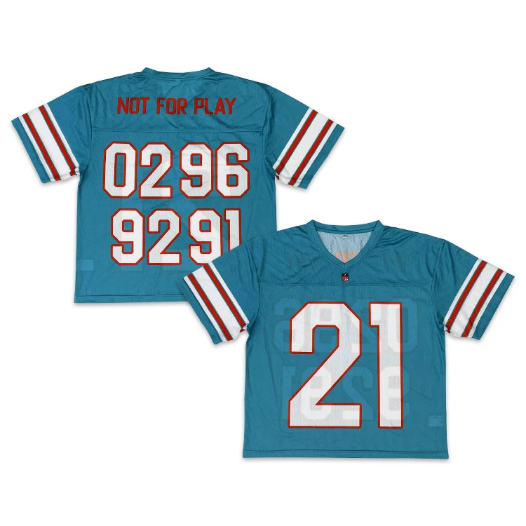 Custom Trend Boxy Fit Design Jersey Sublimation Fashion Mesh Practice American Football T-Shirts