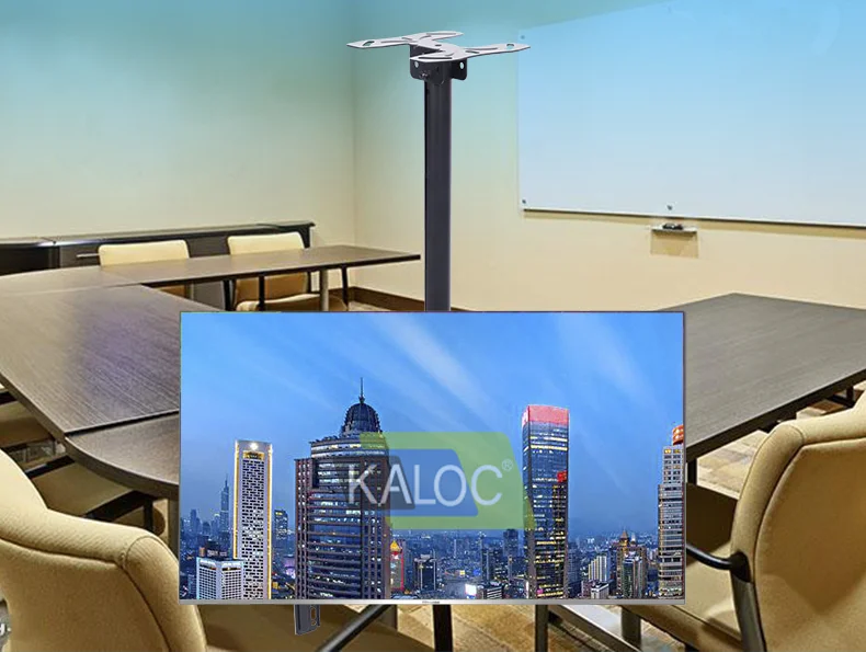 Conference System Hanging Shelf Adjustable Ceiling TV Holder Bracket for 32 to 70 inch up to 68.2kg