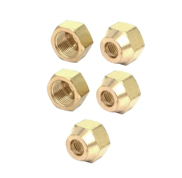 Brass nut copper fittings refrigeration brass fittings straight knurled brass fittings