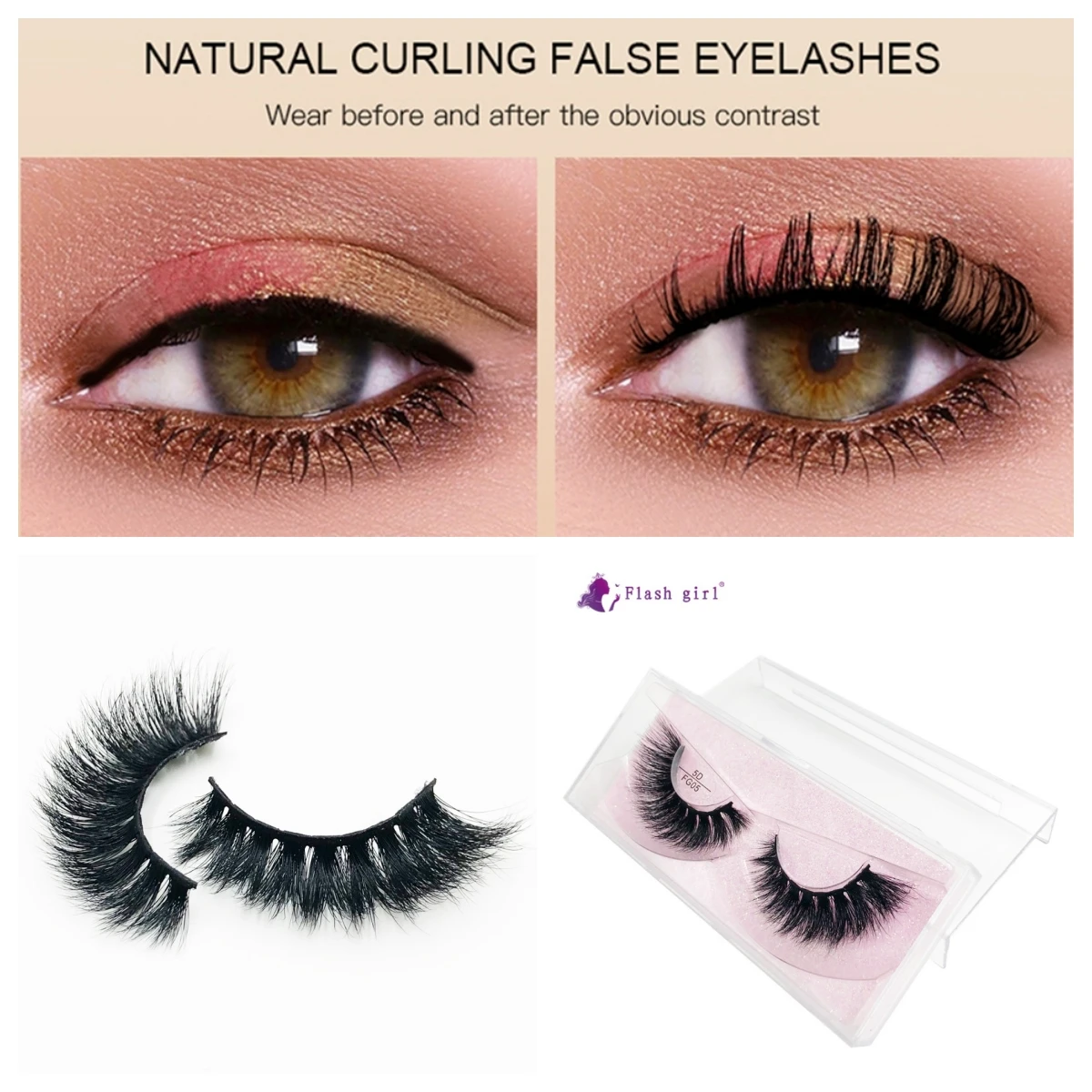 5D Stereo Effect Eyelash collection 1 Pair self-adhesive 100%Handmade Mink Natural Thick Fake Eyelashes Full strip eyelashes