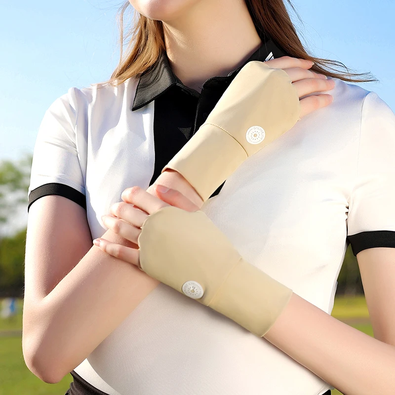 REXCHI High Quality Golf Sunblock Gloves Upf 50+ 98% Uv Block Nylon Ice Silk Uv Protection Driving Gloves Golf Gloves For Women