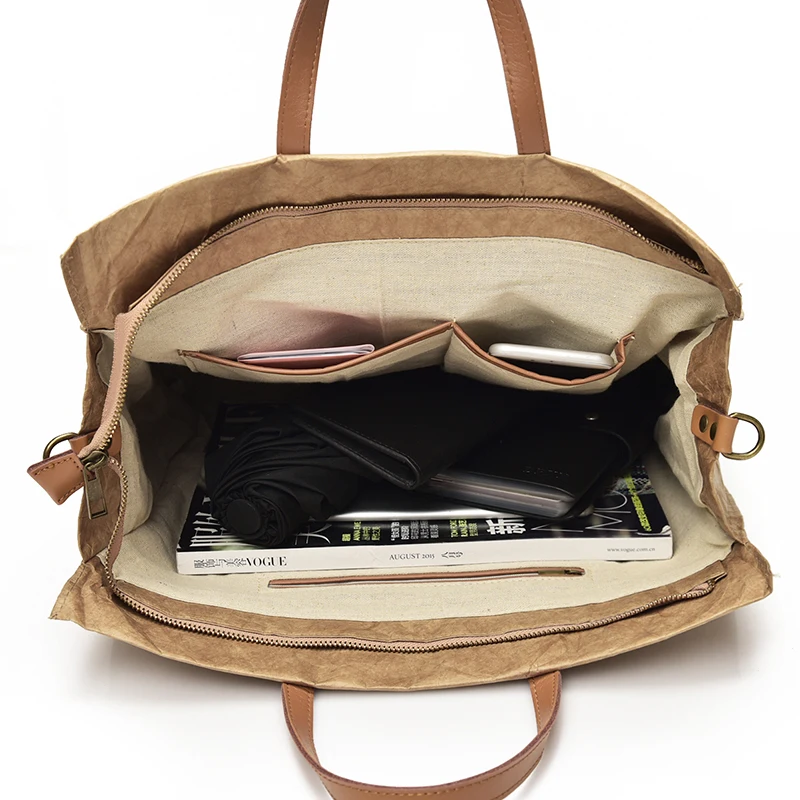 Popular high quality waterproof tyvek paper bag luxury woman handbag