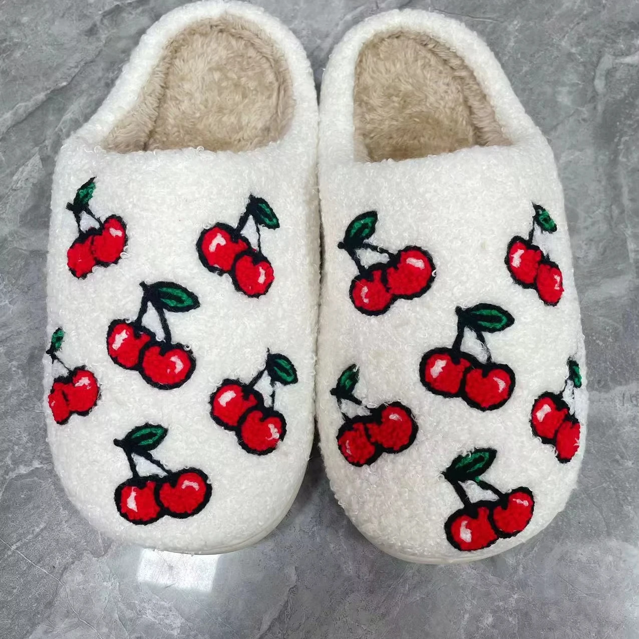 2024 Adults Flat cotton  home happy face scream face ghost pumpkin lantern halloween slippers