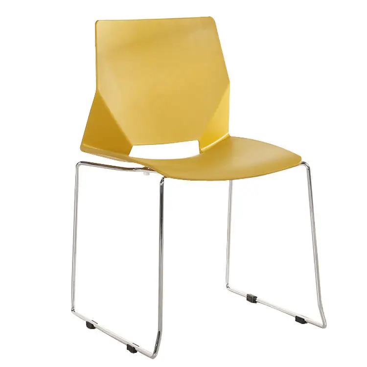 Low Price Modern Stackable Meeting Room Furniture Reliable Back Plastic Metal Leg Office Meeting Chair