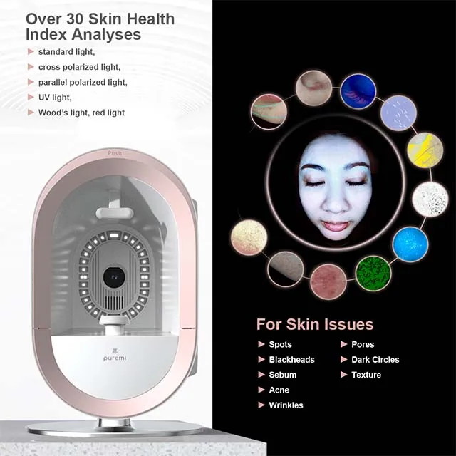 Portable AI Diagnostic Devices Facial Analysis AI Digital Skin Analyzer for Salon Use Beauty Equipment Skin Test Analysis