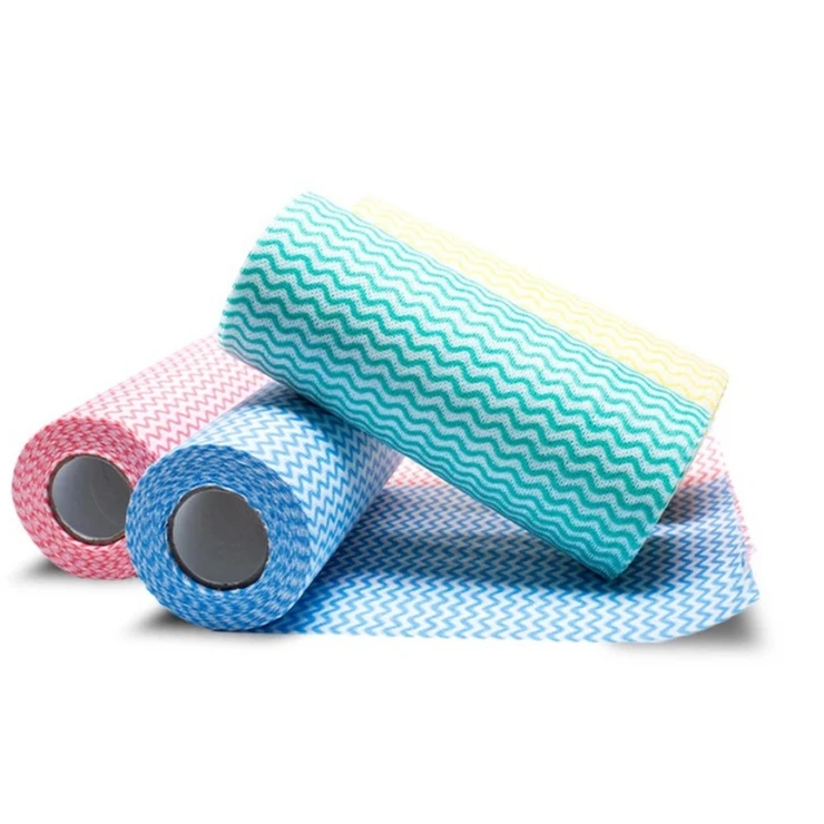 
Special Design Widely Used Household Spunlace Nonwoven Kitchen Cleaning Cloth Non-woven Cheap Fabric Roll 