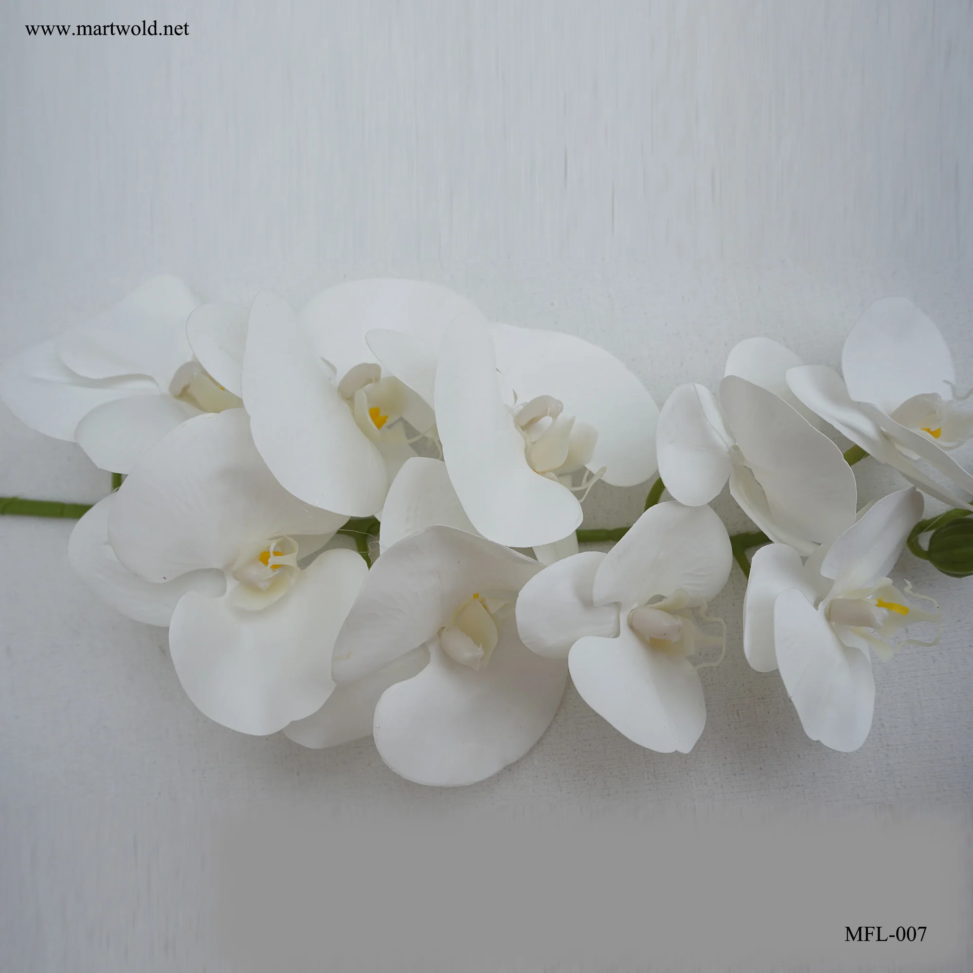 3D blue butterfly orchid  artificial plastic white flower bulk wall  artificial  flower high quality outdoor plant (MFL-007)