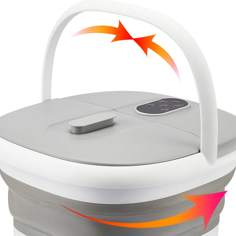 New Design Collapsible Electric Foot Spa Massager with Heat Bubbles Motorized Massage Foot Bath