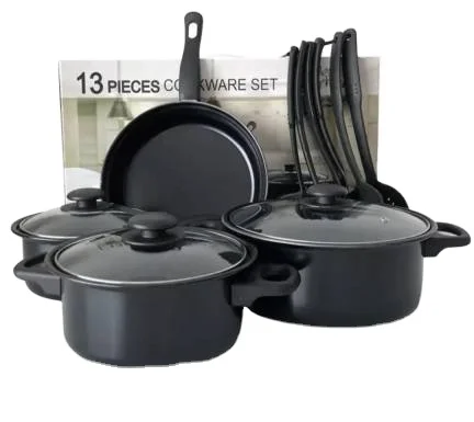 Hot selling 13pcs kitchenware cast iron non stick kitchen pots cookware sets pots and pans sets wholesale