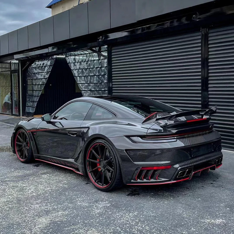 full set dry carbon fiber bodykit for Porsche 911 992 GTR body kit with hood bumper side skirt door wing