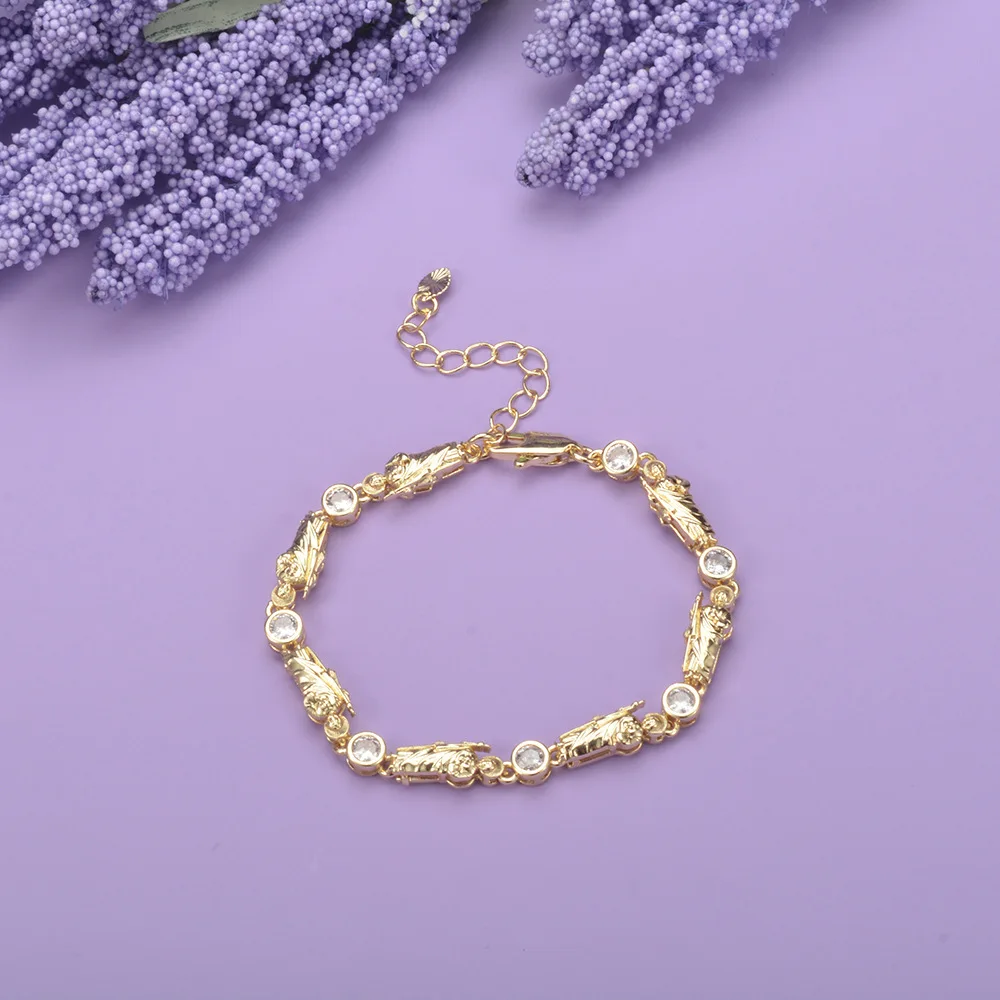 LOTOS JEWELRY fashion Father Saint Judas Religious Zircon Bracelet Fashion High Grade Bamboo Bracelet