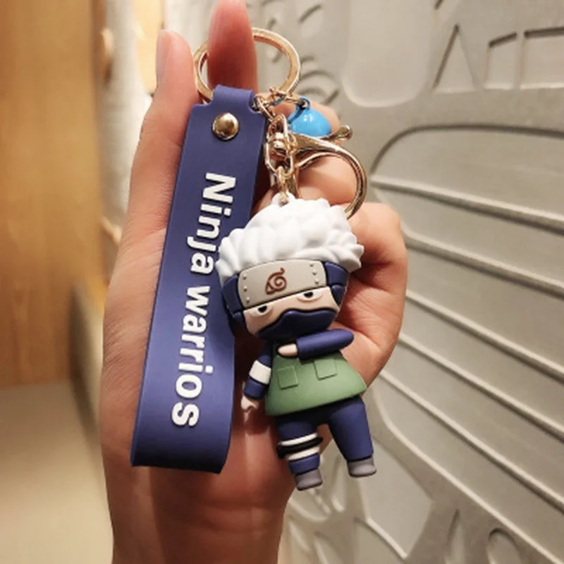 2021 llaveros Naruto Akatsuki Uchiha Itachi Sharingan Cosplay Props Keychain Konoha Kakashi Jiraiya Doll Pendant Key ring Chain