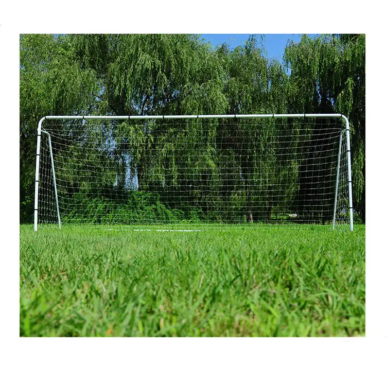 SPT 18ft x 6.5ft High Quality Professional Durable Weatherproof Steel Frame Portable Post Net Foldable Football Goals