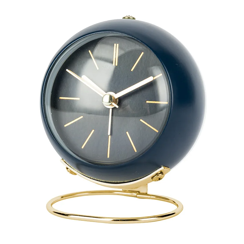 4 Inch Bell Alarm Clock Metal Analog Table Ring Alarm Clock 3D Dial With Backlight Function Desk Table Clock For Home Office