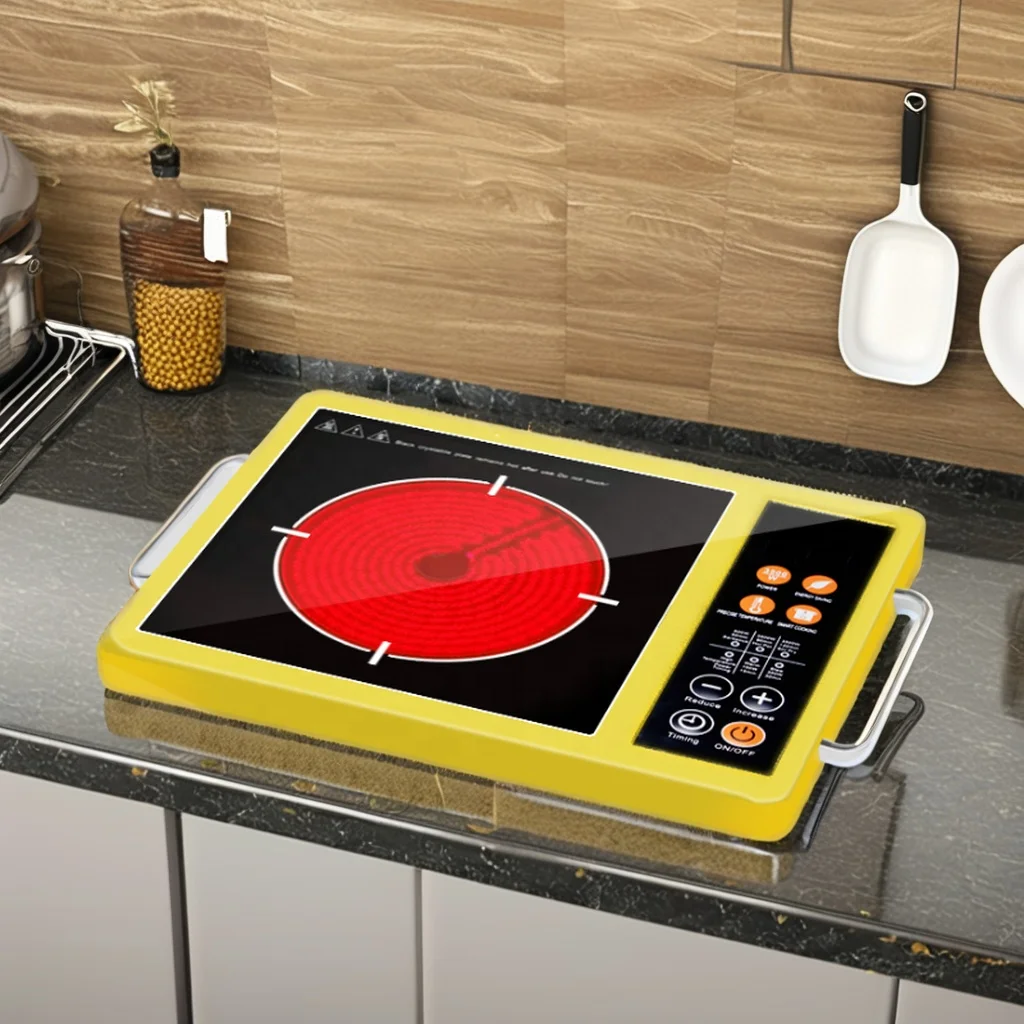 Customized 2000W Portable Electric Ceramic Infrared Cooker Hotplate Stove Metal Case with Press Button Control for Home Use