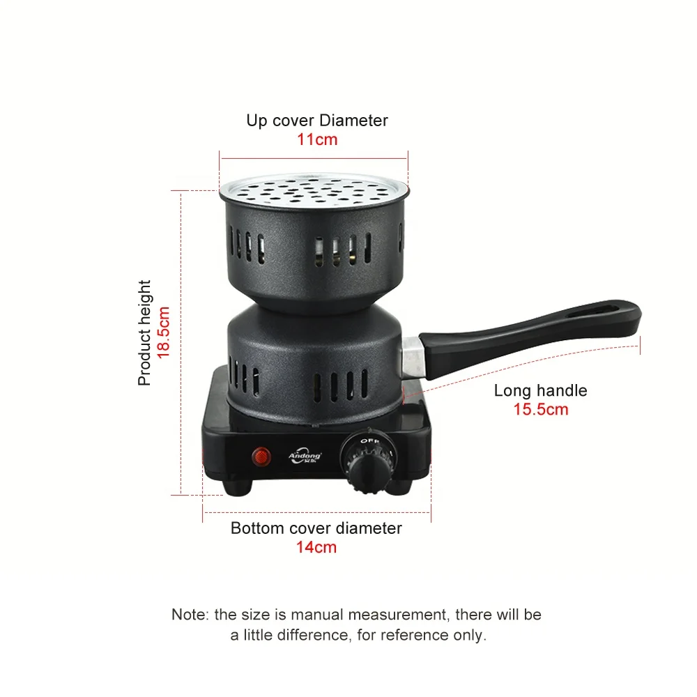 Andong Black Bull Coco Charcoal Burner Coconut Hookah Coal Hot Plate Stove Deluxe Electric Shisha Starter