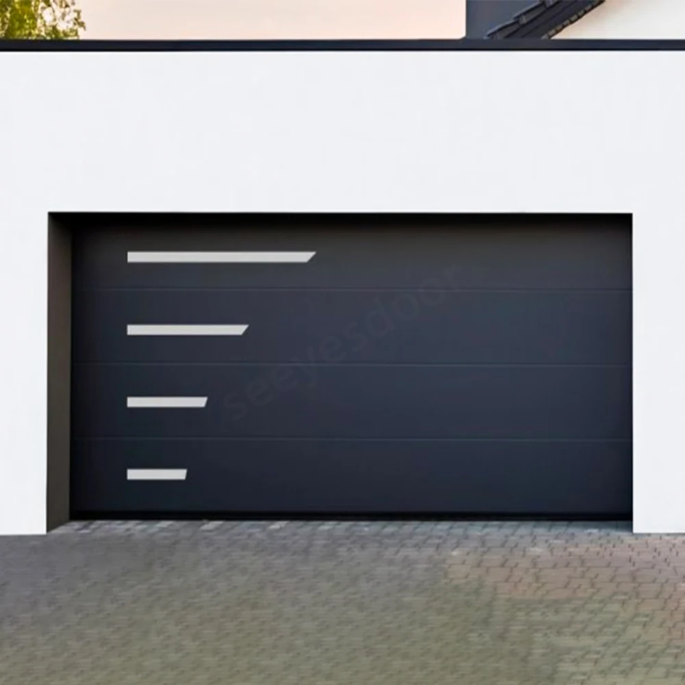 Seeyesdoor American Garage Doors For Homes 40Mm Double Skin Sectional Wooden Garage Door Modern 16X7 Garage Door