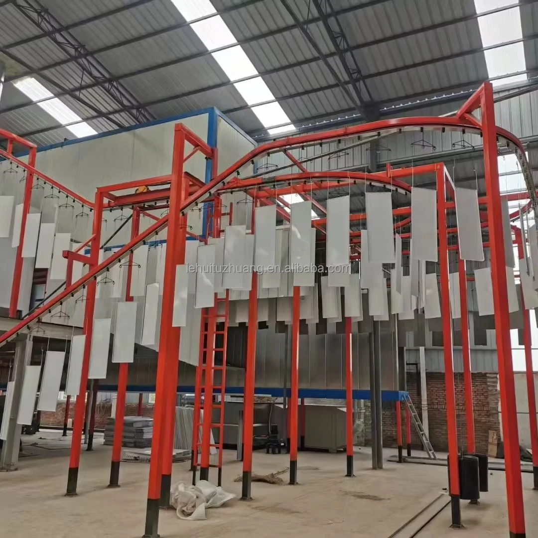 New Powder Coating Line PP Steel Booth Painting Equipment Curing Drying Ovens Core Components including Motor PLC