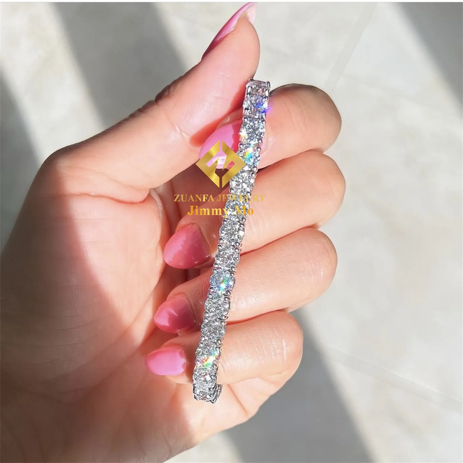 Hot Selling  Pass Diamond Tester Iced Out GRA Certificates 2mm 3mm 4mm 5mm 6.5mm VVS1 Moissanite Diamond Tennis Bracelets Men