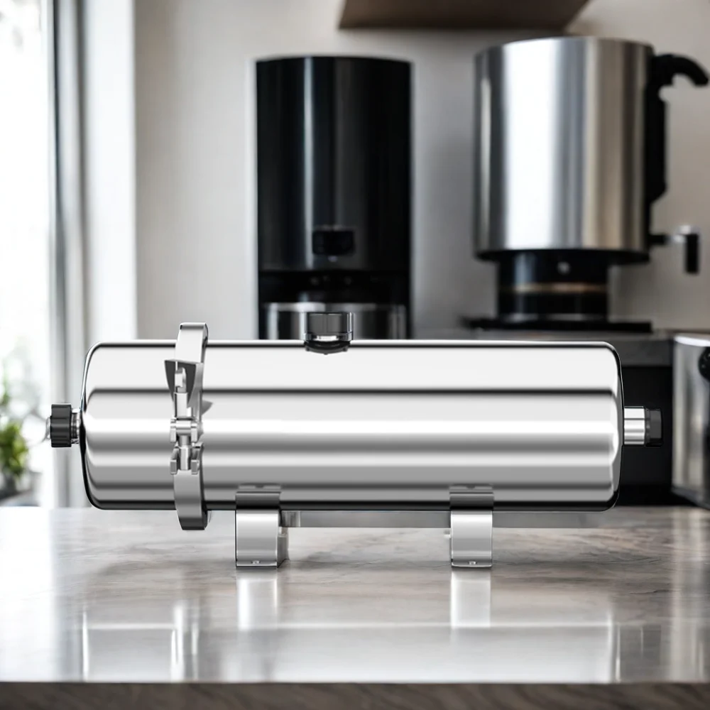 Stainless Steel Large Flow Whole House Water Purifier 8000L/H Manual PVDF Ultrafiltration Membrane Filter 0.01 Micron Washable