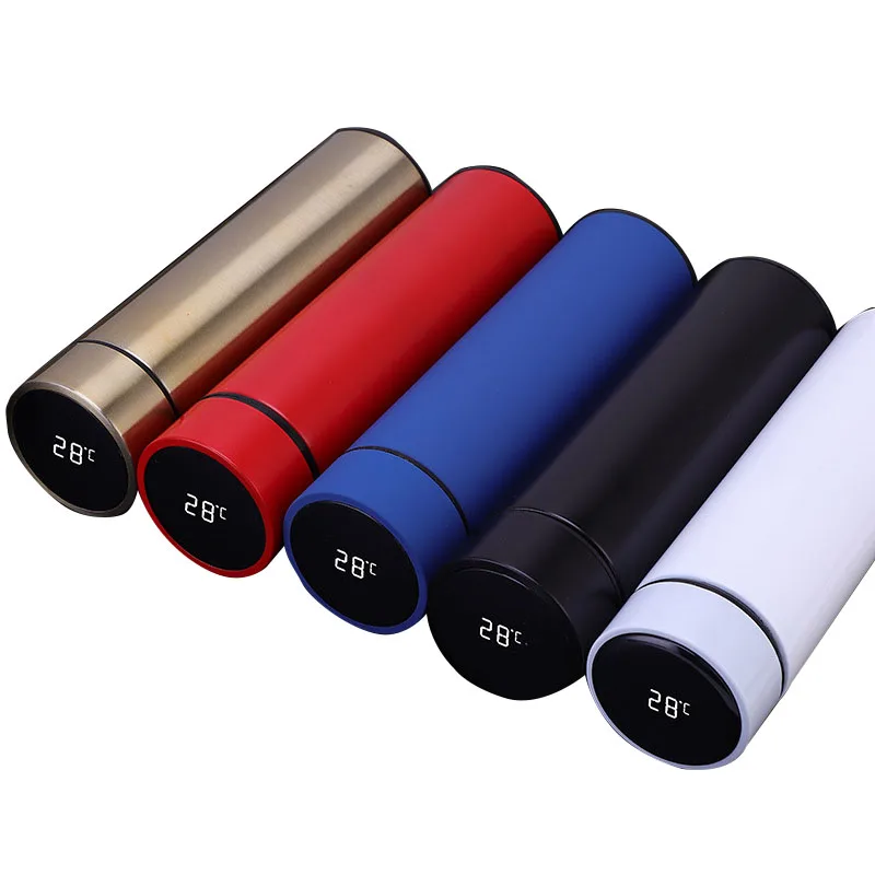 Water Bottle with LED Temperature Display Double Walled Smart Tea Infuser Water Bottle Stainless Steel Thermal Cup Travel Mug