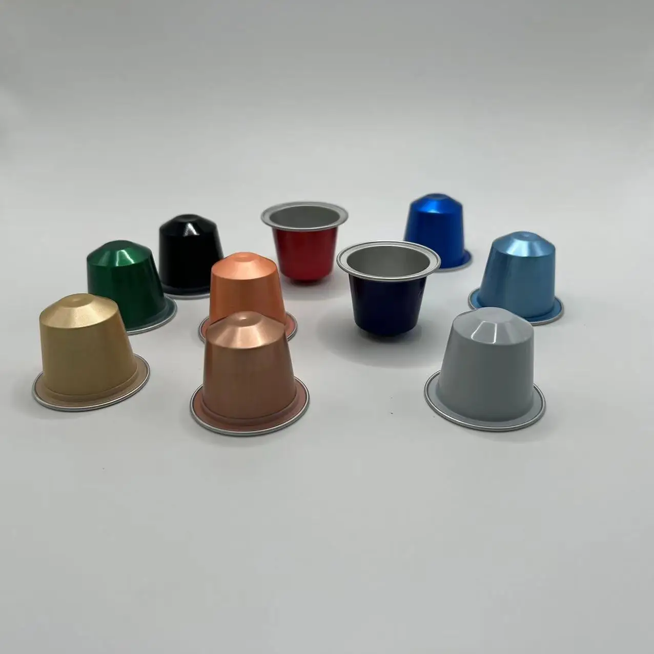 Empty  coffee capsules Reusable aluminum foil coffee capsules with foil lid