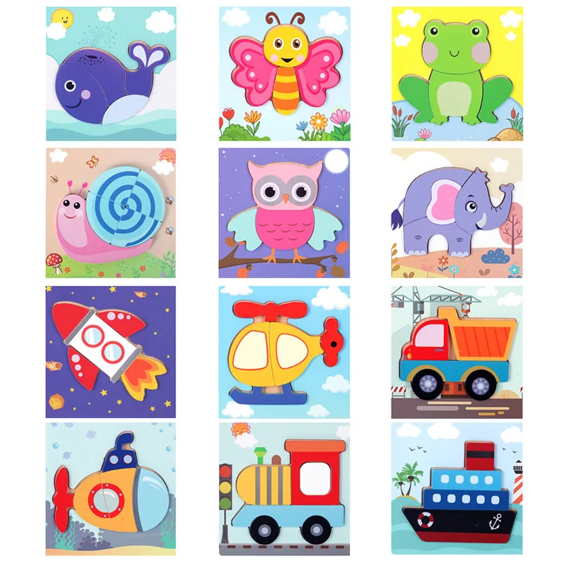 Toy Montessori Souptoys 3D Puzzle Car Wooden Kids Toys