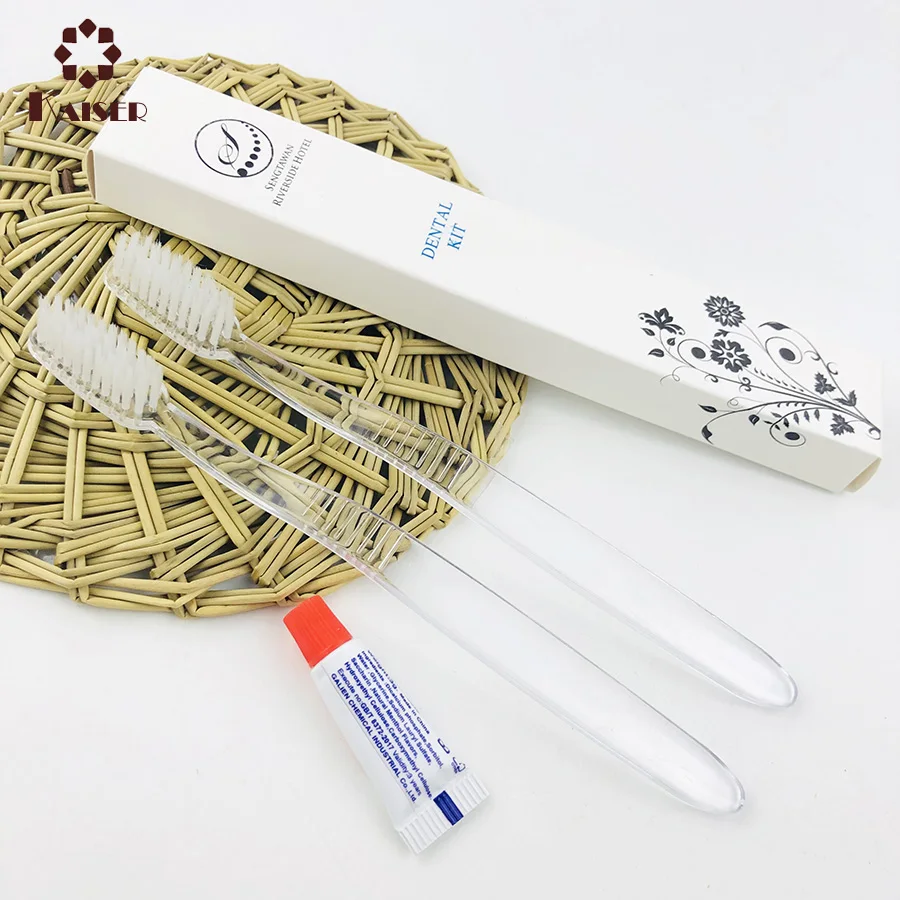 disposable cheap hotel amenities hotel toothbrush with toothpaste kit