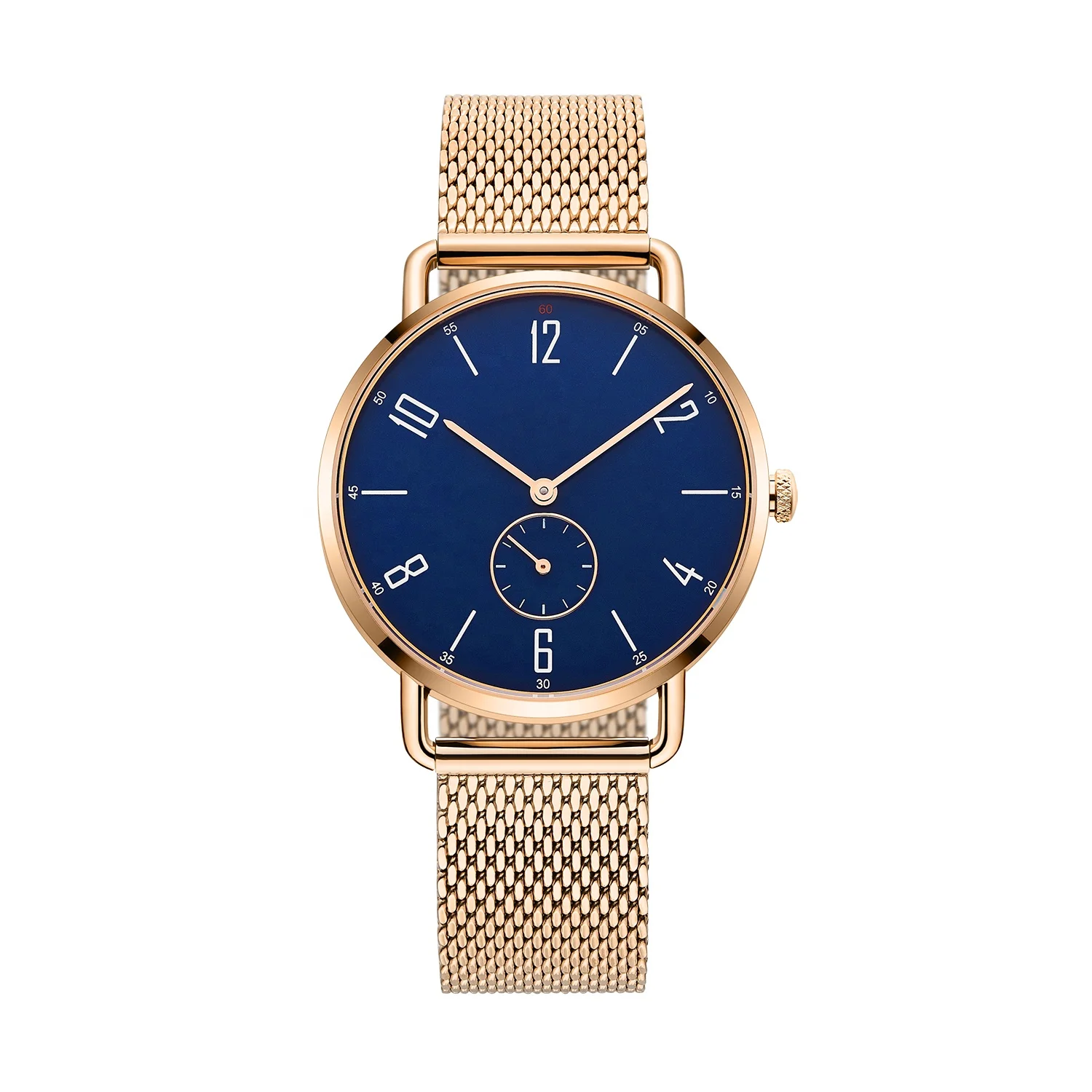 lady quartz watches silver color 2 hands small second with stainless steel band