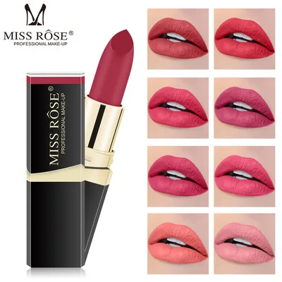 MISS ROSE 42 colors matte lipstick not easy to discoloration lipstick tubes lipstick  K1