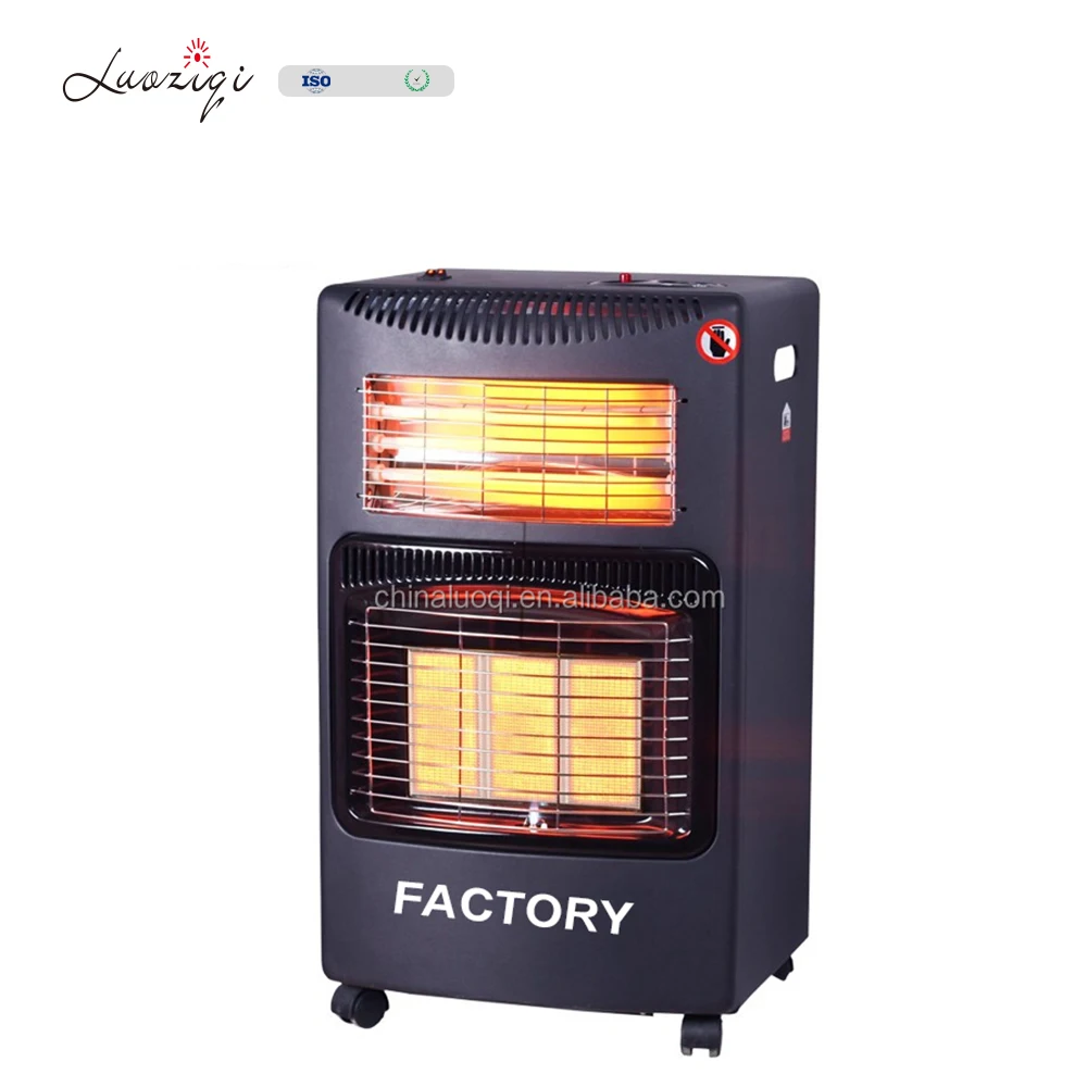 Freestanding portable indoor gas stove heater gas fired thermal furnace heater home double infrared and electrical space heater